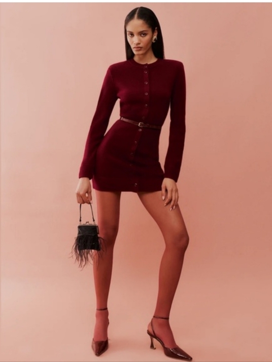 Reformation Dresses & Skirts - Reformation Bianca Regenerative Wool Sweater Dress In Chianti